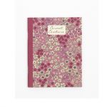 Carnet couture Fleuri Rose prune