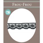 Dentelle Nylon Unis 12mm Frou-Frou noir 1024-8-1 image