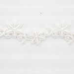 Dentelle Mariée GUIPURE Fleurs Polyester Brillant Ivoire- PRIX AU METRE