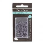 EPINGLES 19 et 22cm DE SURETE VIOLET CLAIR - Blister de 50 pingles Frou-Frou