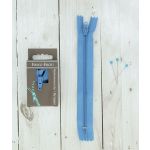 Frou-Frou Fermeture à glissière Zip Bleu Uni