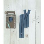 Frou-Frou Fermeture à glissière Zip Bleu gris Uni
