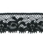 Dentelle de Calais Tulle 18mm Frou-Frou Tulle Noir 1130-0-1 petite image