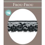 Dentelle de Calais Tulle 18mm Frou-Frou Tulle Noir 1130-0-1 image