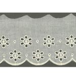 Broderie anglaise Coton 40mm Frou-Frou écru - PRIX AU METRE
