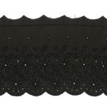 Broderie anglaise coton Frou-Frou 95mm Noir 1307-95-1 petite image
