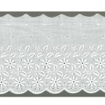 Broderie anglaise coton Frou-Frou 95mm Blanc 1307-95-2 petite image