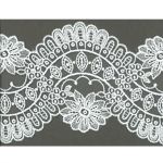 Dentelle Tulle Polyester Frou-Frou 80mm Tulle Blanc 1320-80-2 petite image