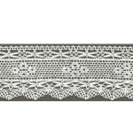 Dentelle Coton Frou-Frou 45mm Blanc 1702-45-2 petite image