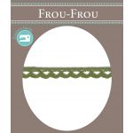 Dentelle Galon Coton Frou-Frou 8mm Kaki 1703-8-19 image