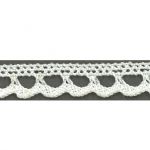 Dentelle Galon Coton Frou-Frou 8mm Blanc 1703-8-2 petite image