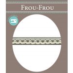 Dentelle Galon Coton Frou-Frou 8mm Blanc cassé 1703-8-3 image