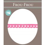 Dentelle Galon Coton Frou-Frou 8mm Rose 1703-8-46 image