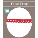 Dentelle Galon Coton Frou-Frou 8mm Rouge vif 1703-8-50 image