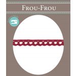 Dentelle Galon Coton Frou-Frou 8mm Bordeaux glamour 1703-8-52 image