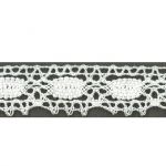 Dentelle Galon Coton Frou-Frou 19mm Blanc 1704-19-2 petite image