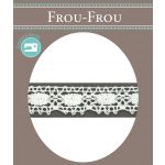 Dentelle Galon Coton Frou-Frou 19mm Blanc 1704-19-2 image