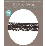 Dentelle Galon Coton Frou-Frou 19mm Chocolat 1704-19-26 image