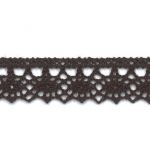Dentelle Galon Fantaisie Coton Frou-Frou 12mm Chocolat 1785-0-26 petite image