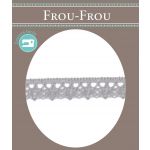 Dentelle Galon Fantaisie Coton Frou-Frou 12mm Gris perle 1785-0-36 image