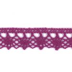 Dentelle Galon Fantaisie Coton Frou-Frou 12mm Rose prune 1785-0-47 petite image
