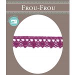 Dentelle Galon Fantaisie Coton Frou-Frou 12mm Rose prune 1785-0-47 image