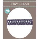Dentelle Galon Fantaisie Coton Frou-Frou 12mm Myrtille 1785-0-48 image