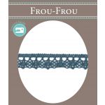Dentelle Galon Fantaisie Coton Frou-Frou 12mm Bleu Gris 1785-0-7 image