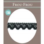 Dentelle Galon Coton Frou-Frou 12mm Noir 1786-0-1 image