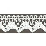 Dentelle Galon Coton Frou-Frou 12mm Blanc 1786-0-2 petite image