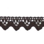 Dentelle Galon Coton Frou-Frou 12mm Chocolat 1786-0-26 petite image
