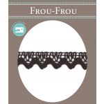 Dentelle Galon Coton Frou-Frou 12mm Chocolat 1786-0-26 image