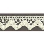 Dentelle Galon Coton Frou-Frou 12mm Blanc cassé 1786-0-3 petite image