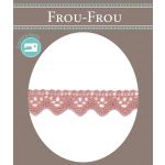 Dentelle Galon Coton Frou-Frou 12mm Rose poudré 1786-0-45 image