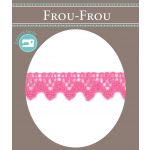 Dentelle Galon Coton Frou-Frou 12mm Rose 1786-0-46 image