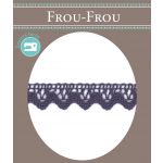 Dentelle Galon Coton Frou-Frou 12mm Myrtille 1786-0-48 image