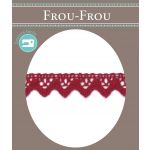 Dentelle Galon Coton Frou-Frou 12mm Bordeaux glamour 1786-0-52 image