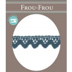 Dentelle Galon Coton Frou-Frou 12mm Bleu Gris 1786-0-7 image