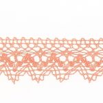 Dentelle Coton Uni 25mm Corail - PRIX AU METRE