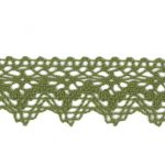 Dentelle Galon Coton Frou-Frou 25mm Kaki 1787-0-19 petite image