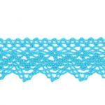 Dentelle Galon Coton Frou-Frou 25mm Turquoise 1787-0-24 petite image