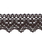 Dentelle Galon Coton Frou-Frou 25mm Chocolat 1787-0-26 petite image