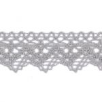 Dentelle Galon Coton Frou-Frou 25mm Gris perle 1787-0-36 petite image