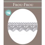 Dentelle Galon Coton Frou-Frou 25mm Gris perle 1787-0-36 image