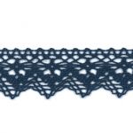 Dentelle Galon Coton Frou-Frou 25mm Bleu foncé 1787-0-4 petite image