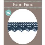 Dentelle Galon Coton Frou-Frou 25mm Bleu foncé 1787-0-4 image