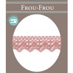 Dentelle Galon Coton Frou-Frou 25mm Rose poudré 1787-0-45 image