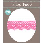 Dentelle Galon Coton Frou-Frou 25mm Rose 1787-0-46 image