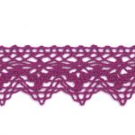 Dentelle Galon Coton Frou-Frou 25mm Rose prune 1787-0-47 petite image