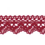 Dentelle Galon Coton Frou-Frou 25mm Bordeaux glamour 1787-0-52 petite image